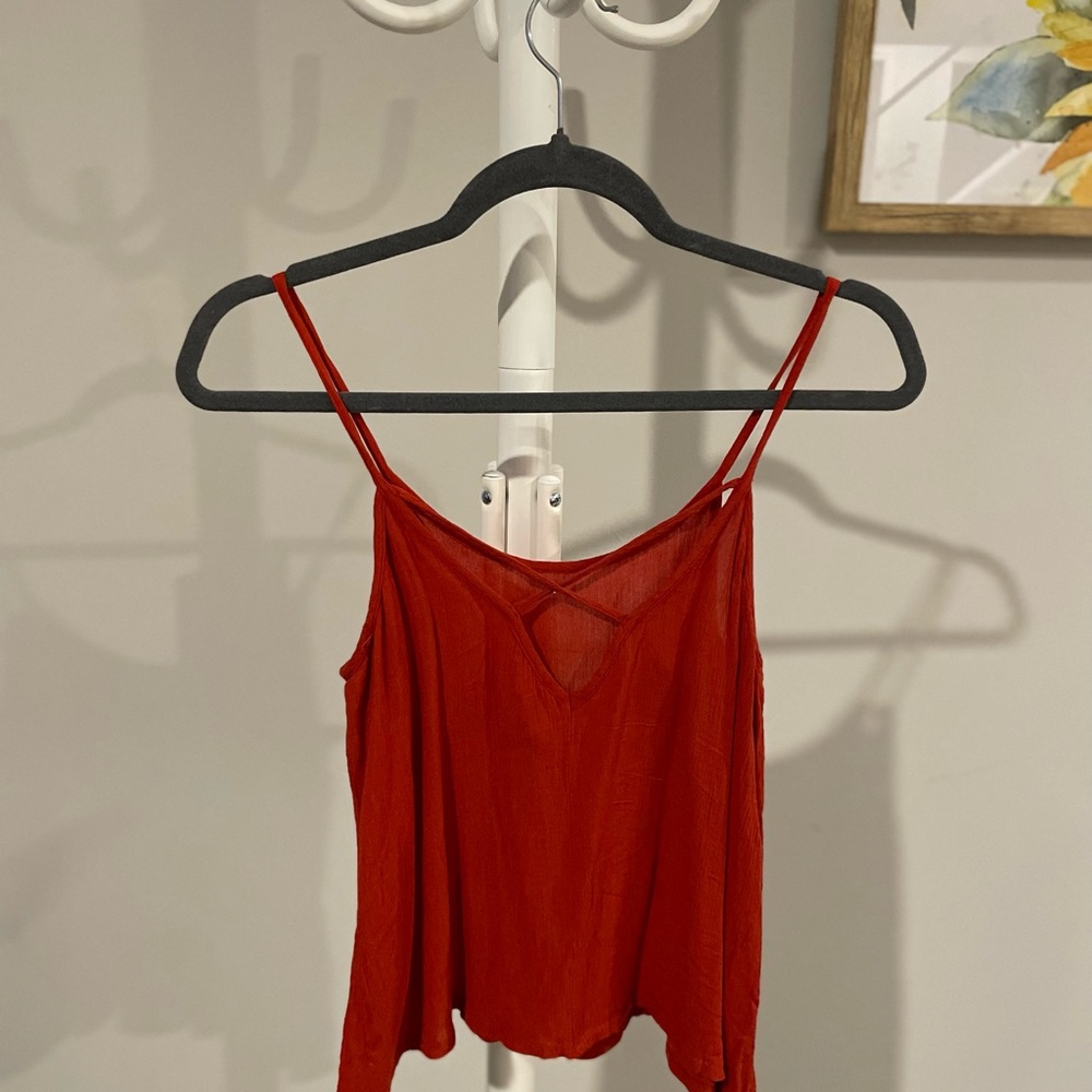 Forever 21 cross cross back cami top